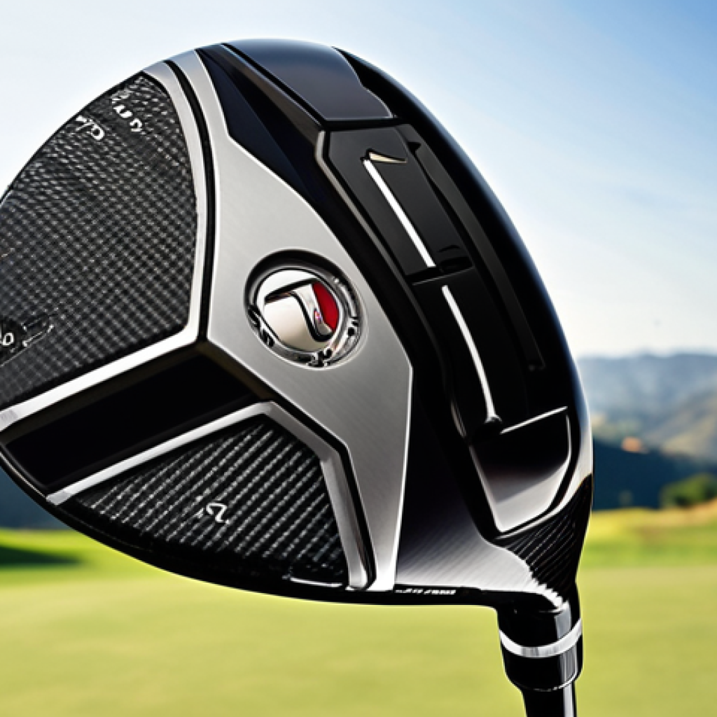 **

A close-up of a high-tech TaylorMade driver, showcasing its carbon fiber construction. Focus on the "Twist Face" technology.  Perhaps on a tee at a beautiful Italian golf course with rolling hills in the background.  Emphasize the feeling of power and precision.

**