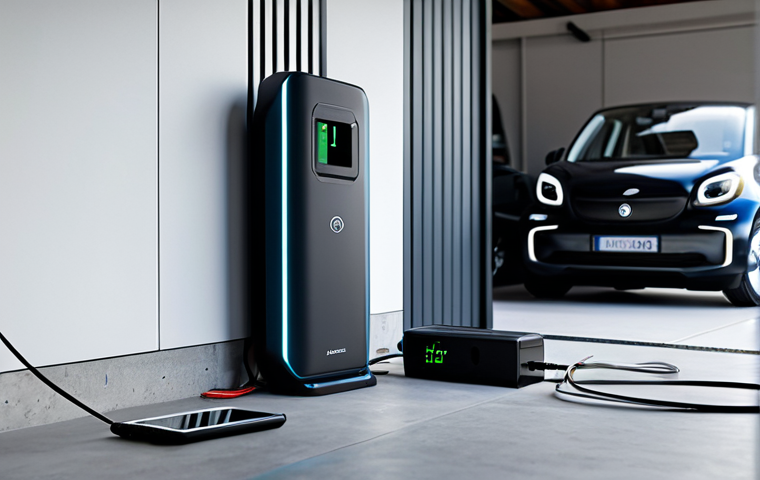 Home Charging Setup**
Prompt: An electric surfboard battery charging in a well-lit garage, connected to a smart charger. Tools and surfboard accessories are neatly organized. Focus on the charger display showing battery percentage. Safe charging environment, organized, modern, high-resolution, professional photography.
**