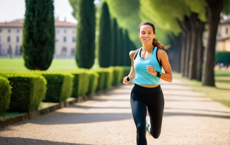피트니스 트래커 비교 - **Prompt:** A dynamic, energetic image of a fit Italian woman in her late 20s, wearing modern, form-...