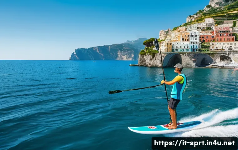 전동 서핑보드의 작동 원리 - **Prompt 1: The Thrill of E-Foiling on the Amalfi Coast**
    "A dynamic, photorealistic image of a ...