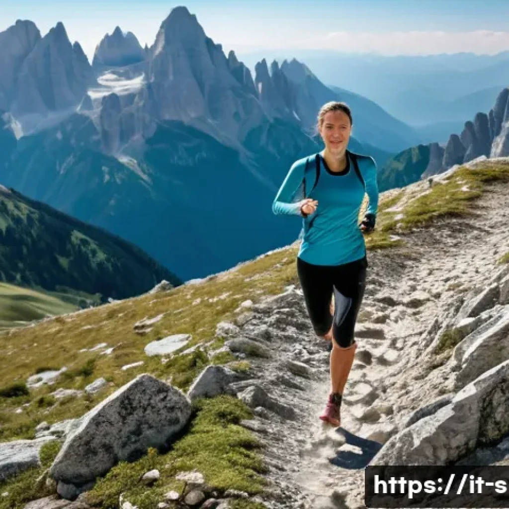 트레일러닝 신발과 러닝화 차이 - **Dynamic Trail Grip on Rocky Descent:** A dynamic, full-body shot of a female trail runner in her l...