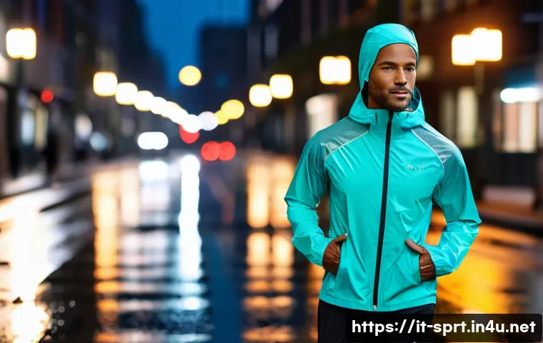 러닝용 초경량 조끼 추천 - A dynamic urban runner wearing an ultra-lightweight, eco-friendly recycled polyester running jacket ...